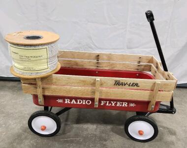 (1) Emerson Pro Spool 9/32" 7mm 400' Nylon Rope Reel (1) Radio Flyer Town & Country Wagon