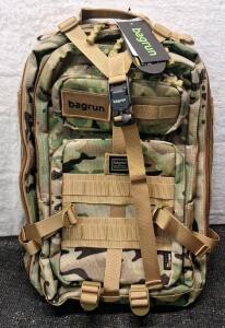 (1) Bagrun - 30L Backpack, Multiple Pockets, Cammo