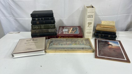 (1) Holy Bible American Bicentennial Edition (1) The Holy Bible The New Testament Cassette Tapes (13) Holy Bible Books & More