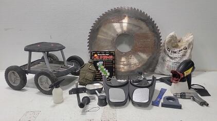 (1) Viking Tire Chains (1) Wagner Project Sprayer (1) Rolling garden Cart & More