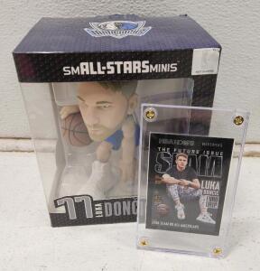 (1) 2020-21 Panini NBA Hoops Slam Luka Dončić Insert Basketball Card (1) Luka Dončić Dallas Mavericks "smALL-STARS Minis" Vinyl Figurine
