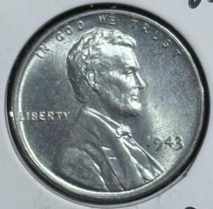 (1) 1943 MS65 Gem World War II Steel Wheat Penny