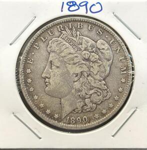 1890 Morgan Dollar, United States Mint, Philadelphia, 90% Silver
