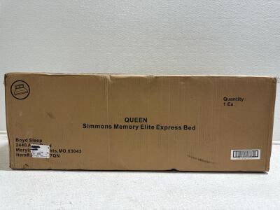 (1) *NEW* Simmons Memory Elite Express Mattress Topper- Queen