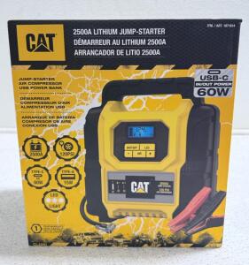 (1) *NEW* CAT 2500A Lithium Jump-Starter , Air Compressor, & USB Power Bank