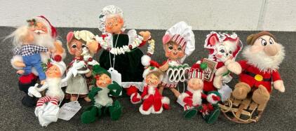 (10) Stuffed Christmas Figurines