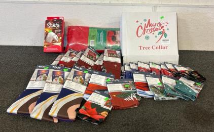 20+ Christmas Flags, (1) Tree Bag, And More