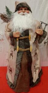 Roman 27" Woodland Cone Santa Figurine Christmas Tabletop Decor