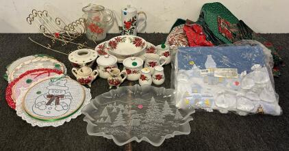 Christmas Goods Including Dishes, Placemats & Tablecloths, Advent Calendar & More