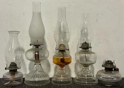 (5) Vintage Oil Lamps