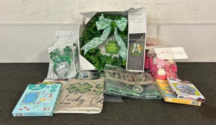 (1) Wreath, Valentines Cards, And More
