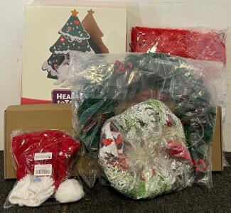 Outdoor Joy Light Up Yard Sign, Christmas Wreaths, Cat Christmas Tree Playhouse & More
