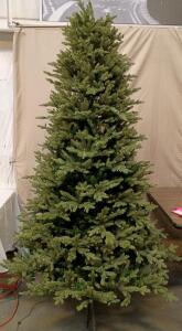 7Ft Tall 4Ft Wide Pre Lit Classic Blue Spruce Artificial Christmas Tree