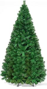 Goplus 6FT Artificial Christmas Tree Xmas Pine Tree with Solid Metal Legs Perfect for Indoor and Outdoor Holiday Decoration