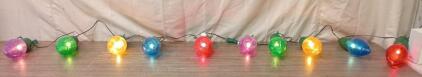 [9] Oversized Outdoor Christmas Lights 13" Long Will Stretch Out to 10 Ft Long