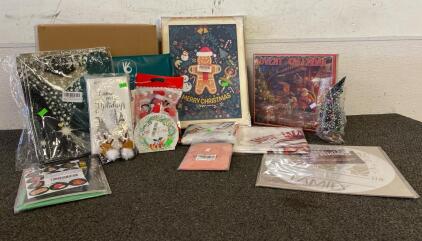 Advent Calender, 12x16 Wall Art, Greenery, Snoop Dog Elf, Tree Skirt, Christmas Earrings, And More