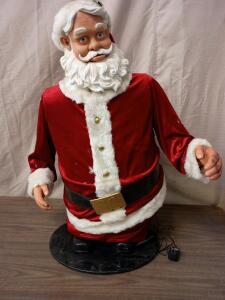 Life-Size Singing Santa Claus Decoration By The Brand Gemmy. 37" Tall