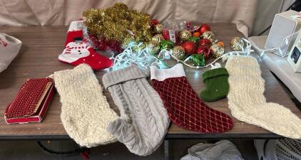 Christmas Lights, Ornaments, Stockings And More