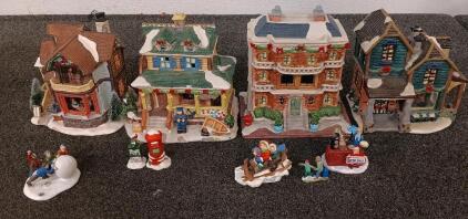Holiday Time Collectable Christmas Themed Ceramic Figurines