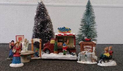 Holiday Time Collectable Ceramic Figurines And Buildings