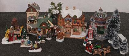 Holiday Time Collectable Ceramic Figurines And Buildings