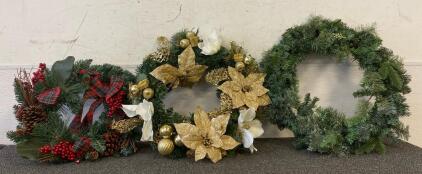 (3) Various Sized Wreaths
