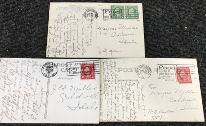 (2) 1917 George Washington 1-Cent Stamps, (2) 1923 George Washington 2-Cent Stamps