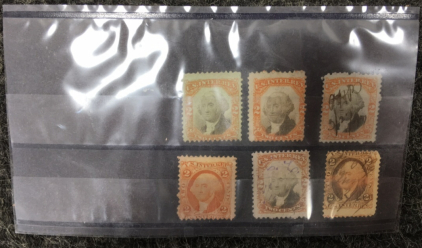 (6) Washington 2-Cent Stamps