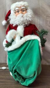 Vintage Animated Santa Claus Statue / 18in