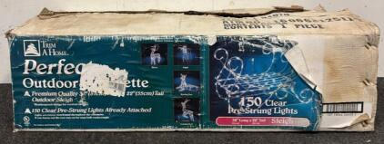 Trim A Home Outdoor Sleigh Silhouette/ 150 Clear Pre-Strung Lights