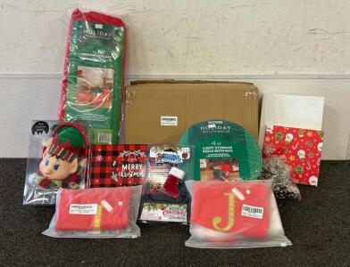(1) Wooden Tree Collar, (1) Rolling Tree Bag, (1) 4CT Light-Storage Reels With Bag, And More