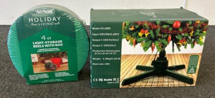 (1) 360 Degree Rotate Multiple Remote Control Functions And (1) 4CT Lights-Storage Reels With Bag