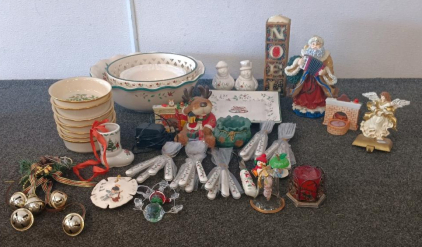 Collectable Vintage Plates, Bowls, Silverware And More, Candle Holders, Angel Figure And More