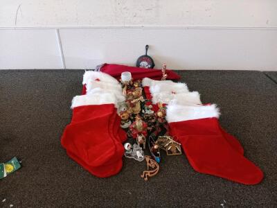 (10+) Stockings, (20+) Ceramic Tree Decorations, Tree Skirt And More!