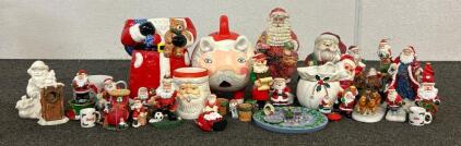 Ceramic Santa Figurines