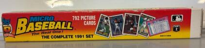 1991 Topps Micro Baseball Complete Set, Key Rookie Cards In The Set Include Chipper Jones And Brian McRae