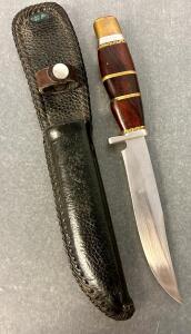 John D. Stoor Hunting Knife With Sheath 10" Overall Length