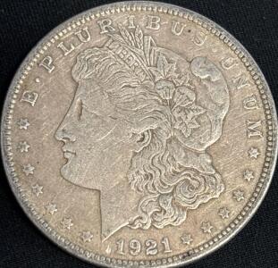 1921 Morgan Silver Dollar Coin