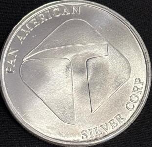 Troy 1oz .999 Fine Silver Pan American Silver Corp Coin