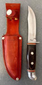 Sharp- Hunting Knife and Leather Sheath 8.5" Overall Length