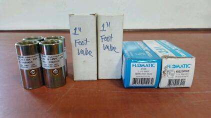(2) 1" Enviro Foot Valve (1) Flomatic 1-1/4"-600SE Enviro Foot Valve (1) Flomatic 1-1/4"-80DI-VFD DI Check Valve (4) U.S. Valve 1" Check Valve
