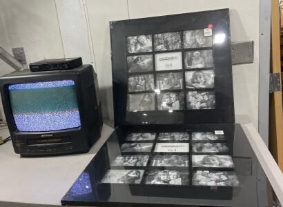Sansui VCR four-head Hi-Fi TV,No Remote,(2)Multi -opening collage picture frame. (Please Read Description)Located Freezer Door #1 (1OF2)