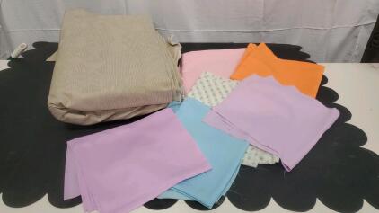 (2) Totes of Assorted Fabric