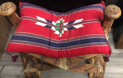 Wooden Camel Saddle With Pillow