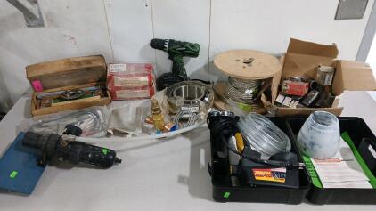 (1) Wagner Power Painter (1) Vintage Ace Pipe Stock And Die Set (1) 35' Braided Wire Flat Rope & More