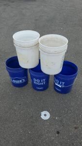 (5) 5 Gallon Buckets