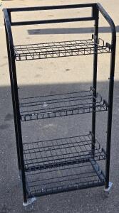 4-Tier Rolling Metal Rack Storage Shelve - 64"H x 29"W x 18"D