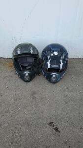 (2) Raider Motorcycle Helmets