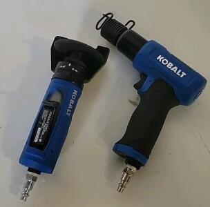 (1) Kobalt Air Hammer (1) Kobalt Air Grinder