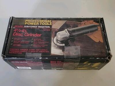 (1) Craftsman 4.5" Disc Grinder W/ Extra Discs